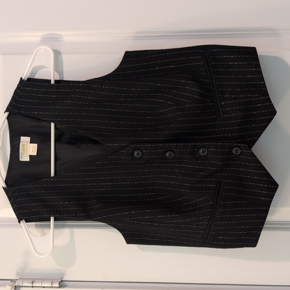 Anthropologie Maeve Sparkle Pinstripe Suit Vest - Picture 5 of 9